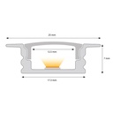 109034 - 2 meters Recessed Aluminium Profile for LED Strip Multi Purpose Use, MDF, Drywall, Tile White - LDL