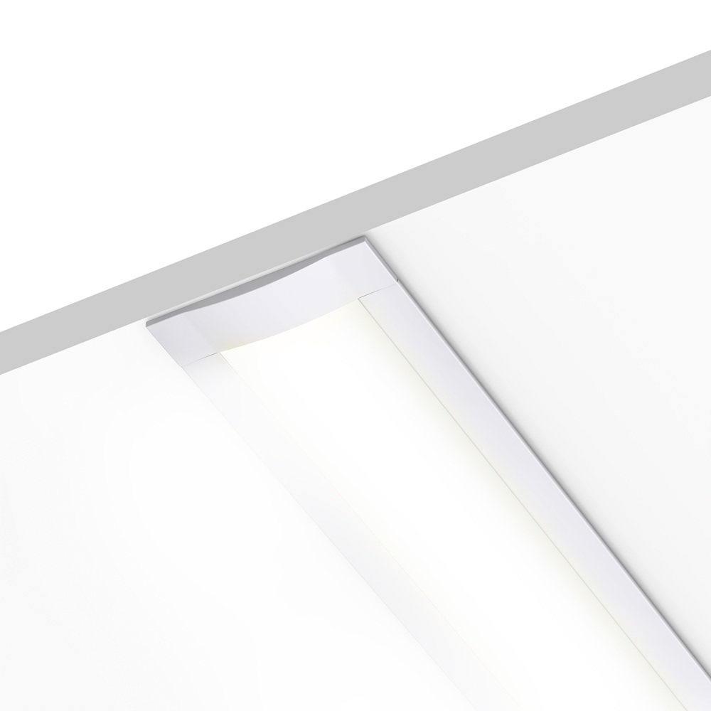 109034 - 2 meters Recessed Aluminium Profile for LED Strip Multi Purpose Use, MDF, Drywall, Tile White - LDL