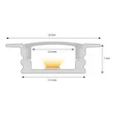 109035 - 1 meter Recessed Aluminium Profile for LED Strip Multi Purpose Use, MDF, Drywall, Tile White - LDL