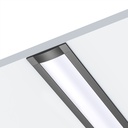 109070 - 1 meter Recessed Aluminium Profile for LED Strip Multi Purpose Use, MDF, Drywall, Tile Black - LDL