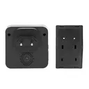 140004-ONDO AC, set of 2 wireless doorbells, black with battery-free button, plug-in system, learning system, 36 ringtones, operation range up to 200m-ORN