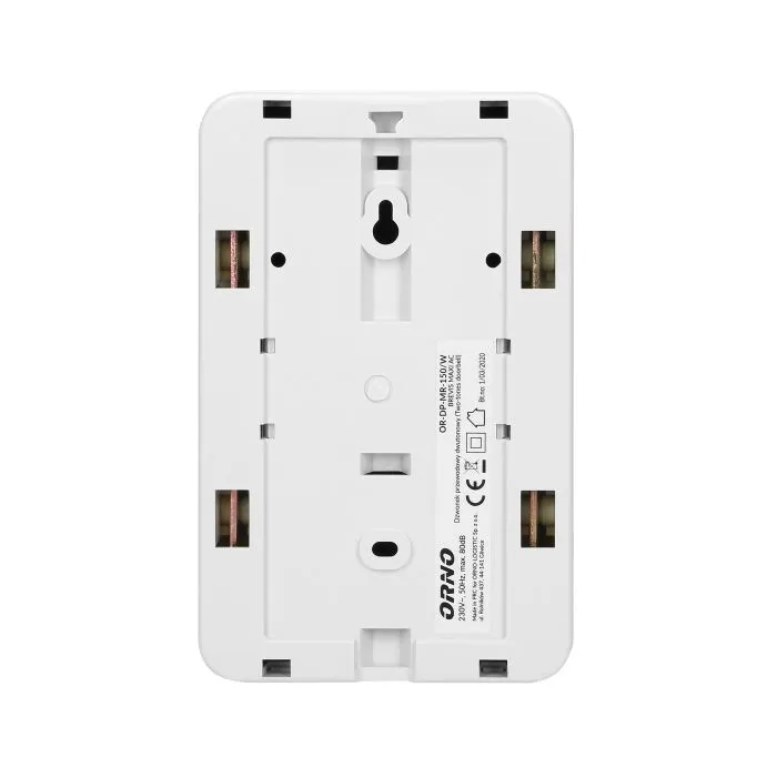 140307-BREVIS Maxi AC two-tones doorbell with wire, 230V, white-ORN