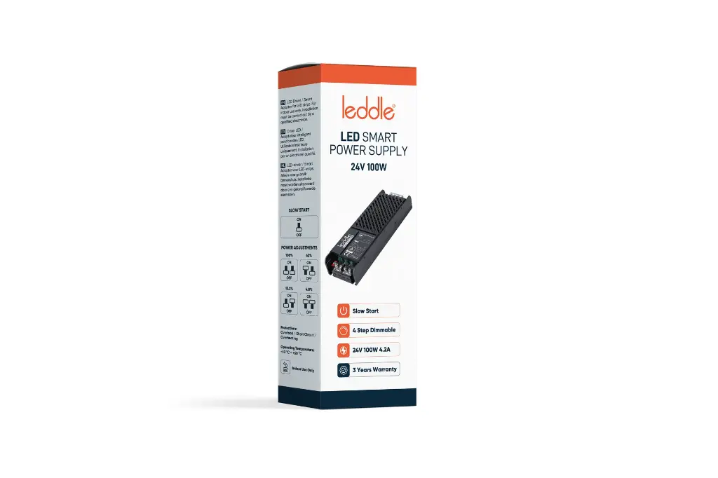Leddle 24V 100W LED Strips Adapter Front.webp