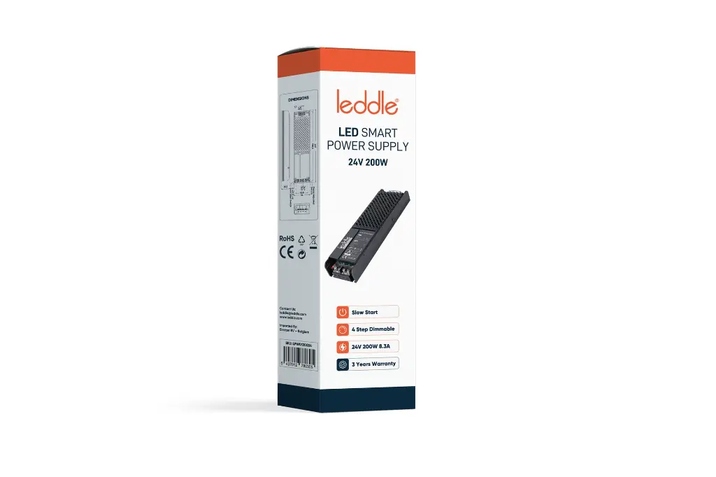 Leddle 24V 200W LED Strips Adapter Back.webp