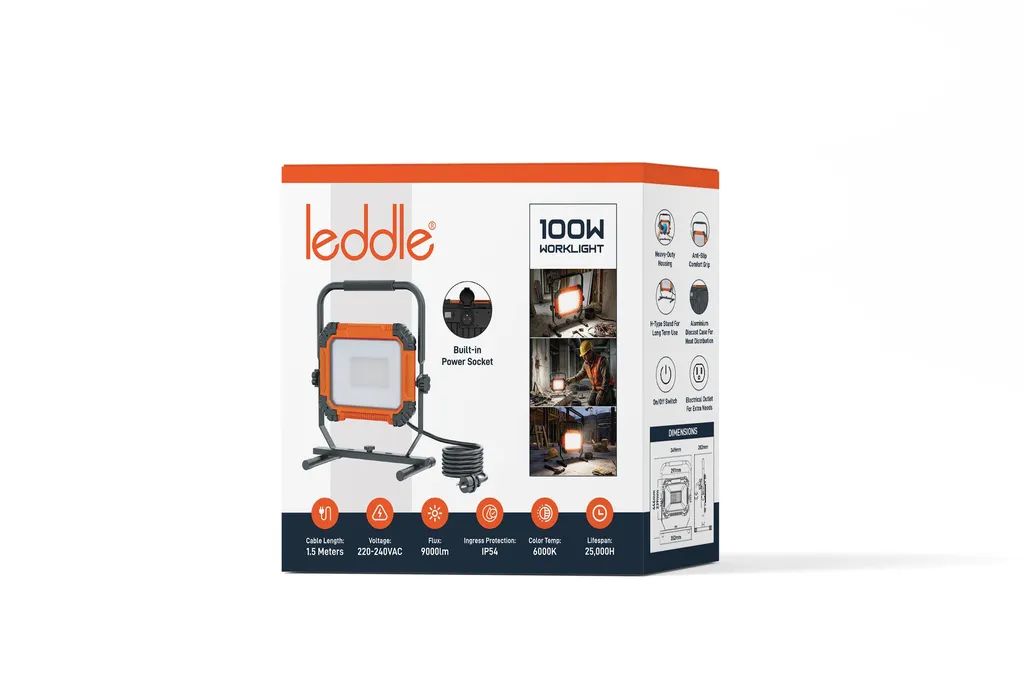 Leddle - 100W Worklight Mockup Front Side.ai.webp