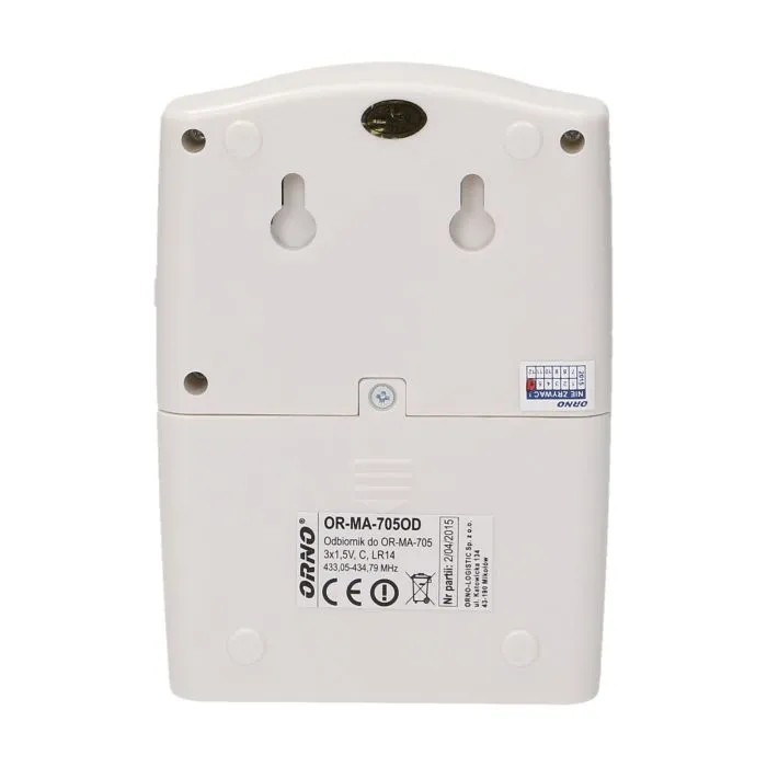 140015-Wireless driveway alert system, IP44, range in open field: 120m, long battery life -ORN