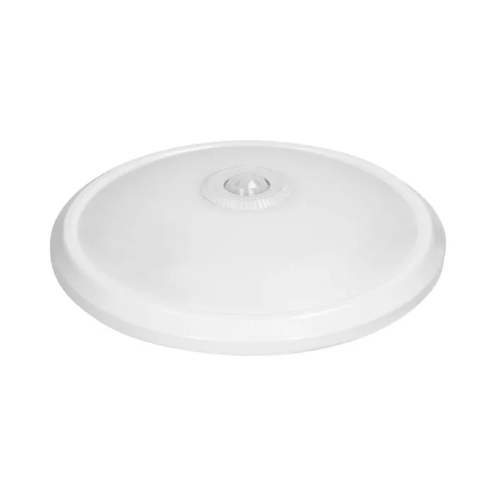 140037-ZONDA LED EMERGENCY 12W/1.2W, ceiling light, white with motion sensor, 800lm/80lm, IP20, 4000K, milky PC-ORN