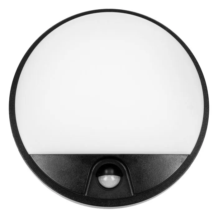 140048-AGAT LED 15W, garden luminaire, black with motion sensor, 140°, 1100lm, IP54, 4000K-ORN