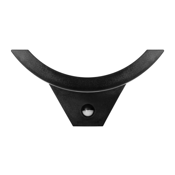 140051-SPINEL LED 10W garden luminaire, black with PIR motion sensor, 140°, 800lm, IP54, 4000K, IK10-ORN