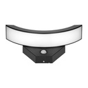 140051-SPINEL LED 10W garden luminaire, black with PIR motion sensor, 140°, 800lm, IP54, 4000K, IK10-ORN
