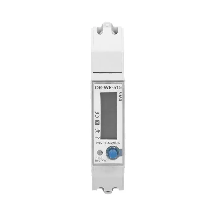 140067- 1-phase multi-tariff energy meter wtih RS-485, 100A MID, 1 module, DIN TH-35mm