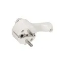 140090-Flat plug with handle, white socket: 2P+Z, 16A/250V AC, comfortable holder, ultra slim.-ORN