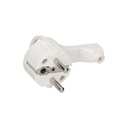 140090-Flat plug with handle, white socket: 2P+Z, 16A/250V AC, comfortable holder, ultra slim.-ORN