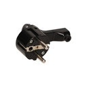 140091-Flat plug with handle, black socket: 2P+Z, 16A/250V AC, comfortable holder, ultra slim.-ORN