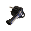 140091-Flat plug with handle, black socket: 2P+Z, 16A/250V AC, comfortable holder, ultra slim.-ORN