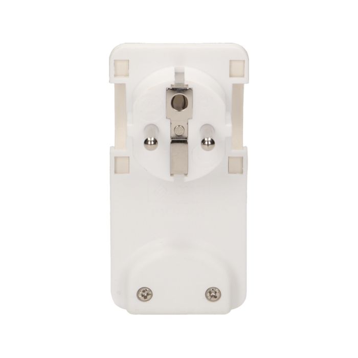 140092-Flat plug with handle, white 230V / 50 Hz; 16A; equipped with grips, easy mounting; colour: white-ORN