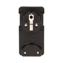 140093-Flat plug with handle, black 230V / 50 Hz; 16A; equipped with grips, easy mounting; colour: black-ORN