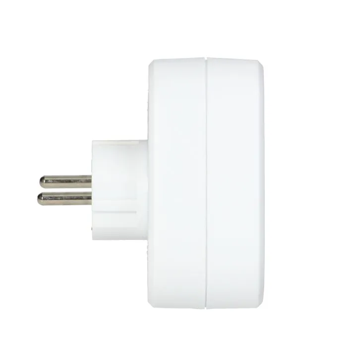 140101-Triple splitter 3x2P+E (Schuko), white, for Netherlands and Germany
