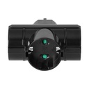 140108- Power splitter 3x2P+E (Schuko), black, for Netherlands and Germany