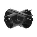 140108- Power splitter 3x2P+E (Schuko), black, for Netherlands and Germany