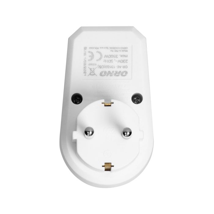 140109- Single power adapter 1x2P+Z (Schuko) with central switch, white, for Netherlands and Germany - ORN