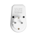 140109- Single power adapter 1x2P+Z (Schuko) with central switch, white, for Netherlands and Germany - ORN