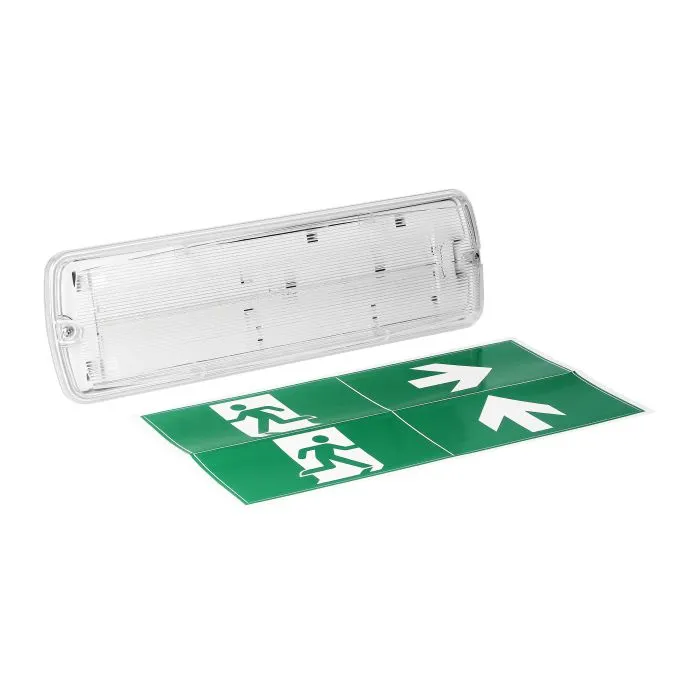 140324- Luminaire à LED METU avec mode d'urgence, 2,7 W, 3 heures, IP65, 6000K-ORN