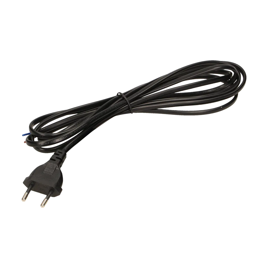 140329- Connection cord with euro plug, 2x0.75mm2, 1.9m, black-ORN