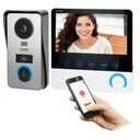 140333- Kit d'interphone vidéo Full HD HILIT, sans combiné, avec un moniteur couleur 7", carte/badges de proximité, fonctionnement via l'application Tuya-ORN