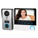 140334- Interphone vidéo sans audition CETI, moniteur 7" avec carte mémoire TF, lecteur de carte et de porte-clés, IP44-ORN