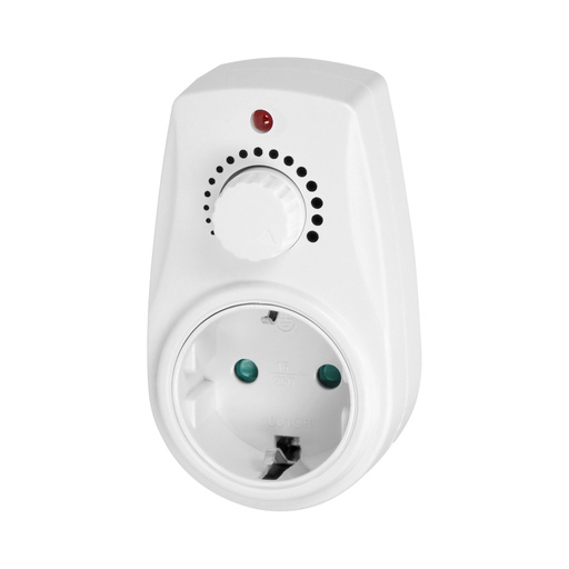 [ORNOR-AE-13114(GS)] 140343- Plug-in dimmer switch with additional power socket (Schuko), max.280W-ORN