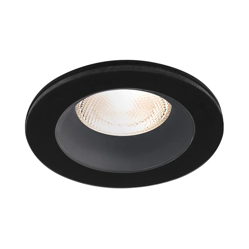 103083 - TETRA ROUND BLACK IP54 DOWNLIGHT FOR BATHROOM BRY