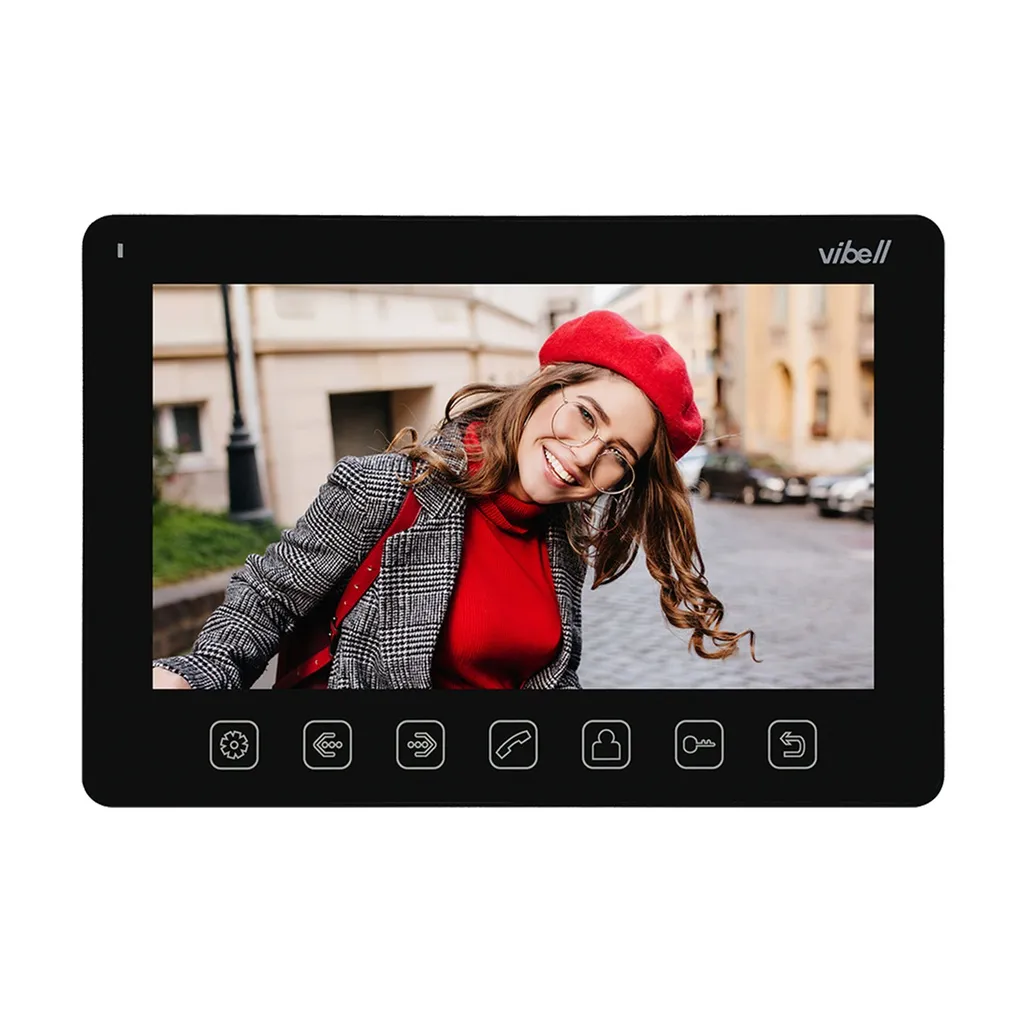 140378-Video-monitor 7" for extension of video door phone sets, VIBELL series, black-ORN