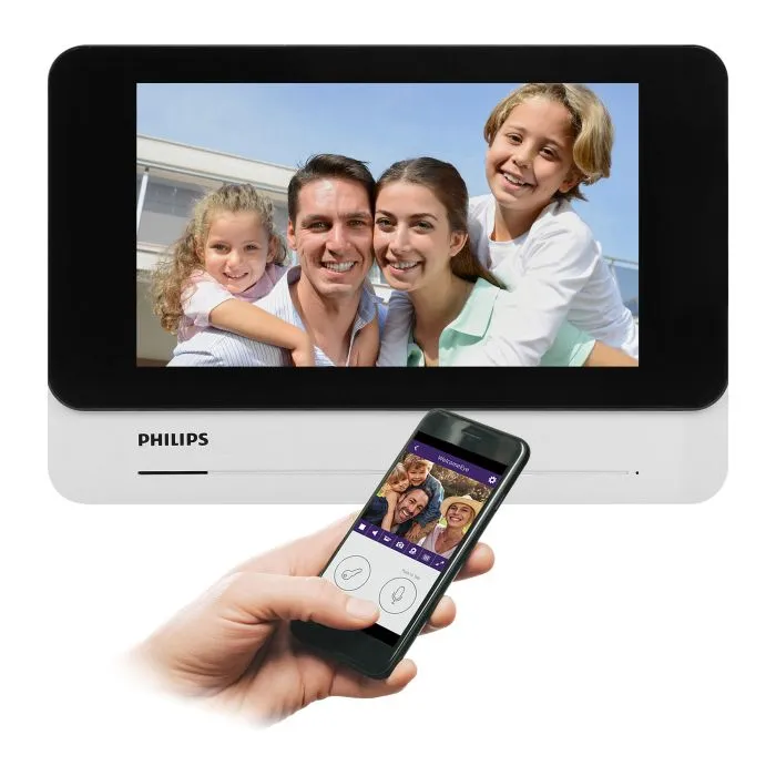 146007 Philips WelcomeEye AddConnect, LCD 7" monitor, WI-FI +  smartphone APP, gate control, intercom, for the extension of  WelcomeEye series to a 2-family set
