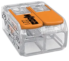 140403- WAGO Connecteur d'épissure à 2 conducteurs, 0,20-4,00 mm², 5 pièces.