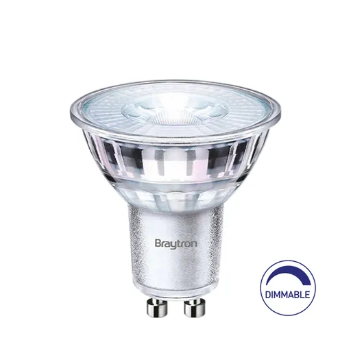 120120 - 5.5W GU10 38D DIMMABLE GLASS 4000K LED BULB BRY