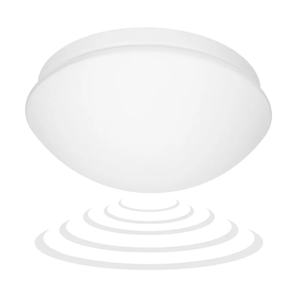 140387- MARIN, ceiling light with microwave motion sensor, 60W, E27, IP20, mat glass