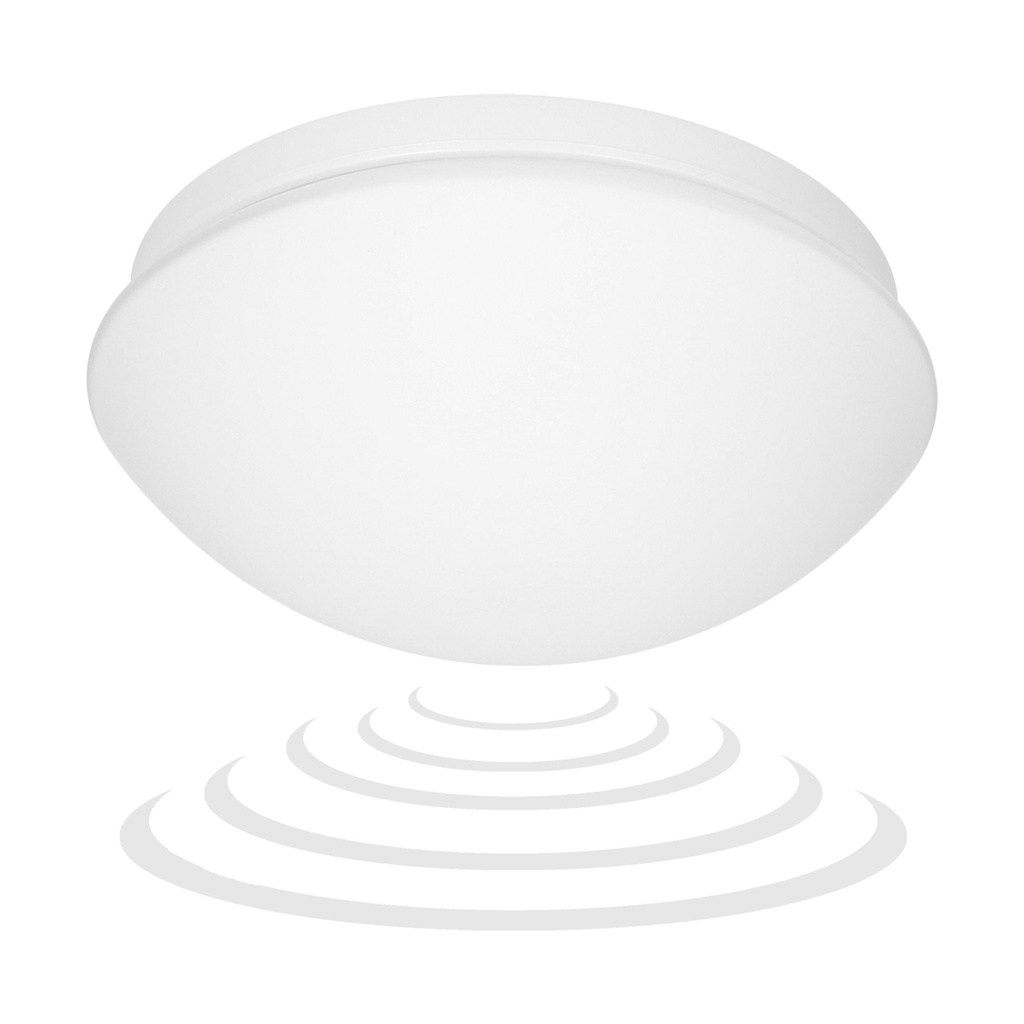 140387- MARIN, ceiling light with microwave motion sensor, 60W, E27, IP20, mat glass