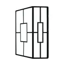 102124 - VENETO A Square Black 20W 3IN1 IP44 WALL LIGHT