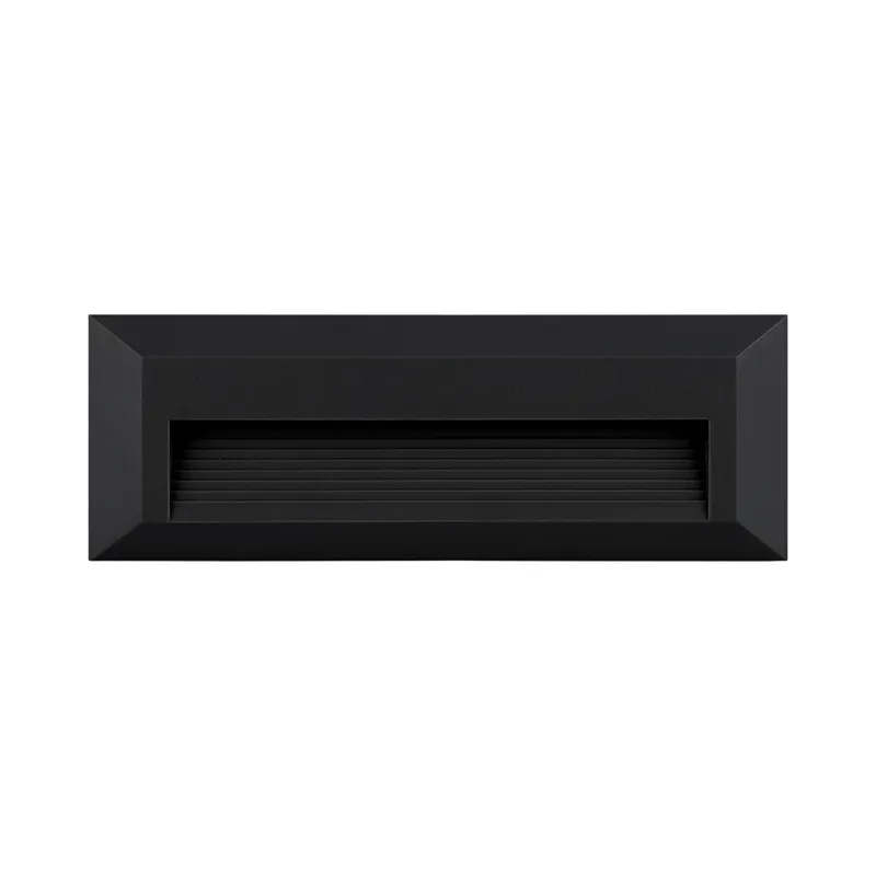 102126-VEKTA B Rectangle Black 3W 3000K IP65 WALL LIGHT