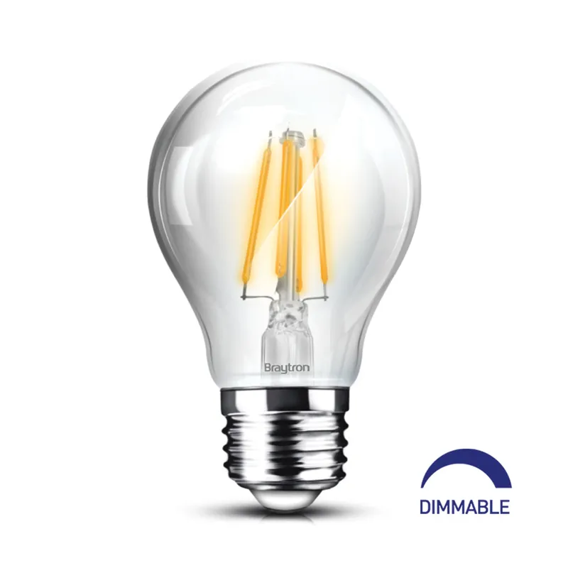 120138 - 8W E27 A60 CLEAR DIMMABLE FILAMENT 2700K LED BULB BRY