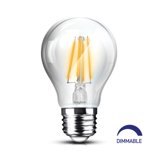 [BRYBA38-60820] 101050 - 8W E27 A60 CLEAR DIMMABLE FILAMENT 2700K LED BULB - BRY