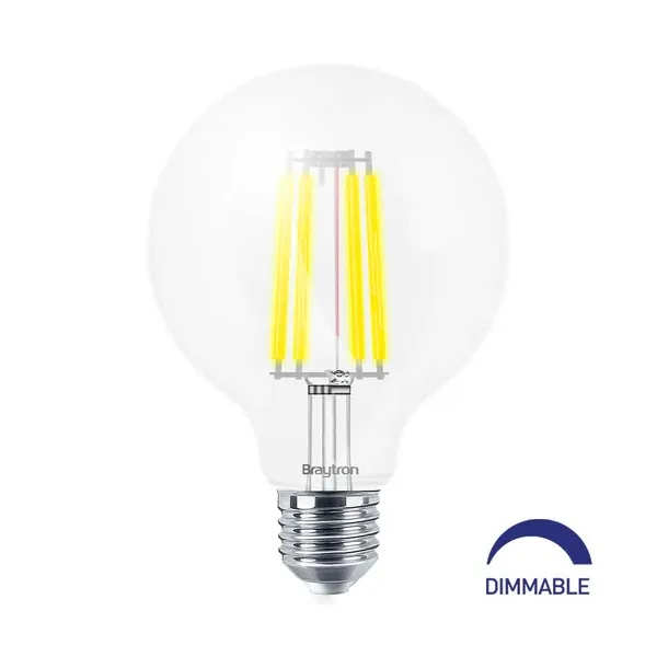 101054 - 7W E27 G95 CLEAR DIMMABLE 2700K BULB - BRY