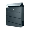 148024-BORNEO mailbox with newspaper holder, galvanized steel, anthracite