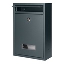 148028-Small BALI mailbox with name plate, galvanized steel, anthracite