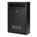148029 - Small BALI mailbox with name plate, galvanized steel, black