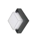 102137-WALLS G2 Square Black 15W 3000K IP65 WALL LIGHT