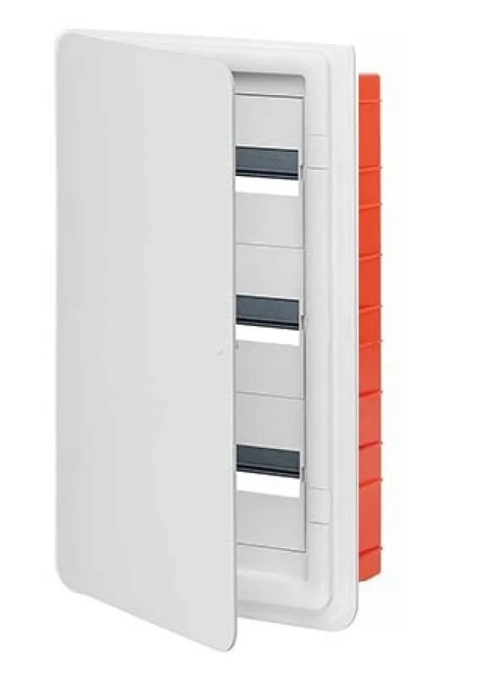 146360- Flush mounted Distribution Boxes, 36 modules with white frame and white door 335x510x85mm IP40 FAEG 
