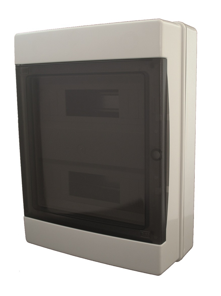 145240- Sealed Wall Distribution Boxes 24 modules with colored door 300x400x140mm IP65 FAEG 