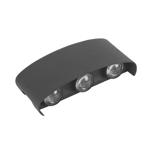 [BRYBG38-02902] 103189-VECTOR-B-WL-GRY-6X1W-3000K-IP65-WALL LIGHT